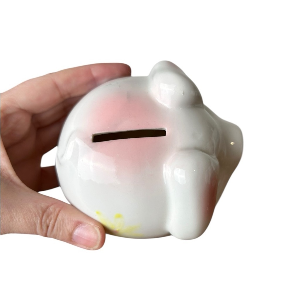 Vintage kitschy ceramic piggy bank, Japan, MCM anthropomorphic style - Picture 6 of 9